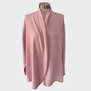 Croft & Barrow Womens Plus Size 1X Pink Open Front Cardigan Sweater